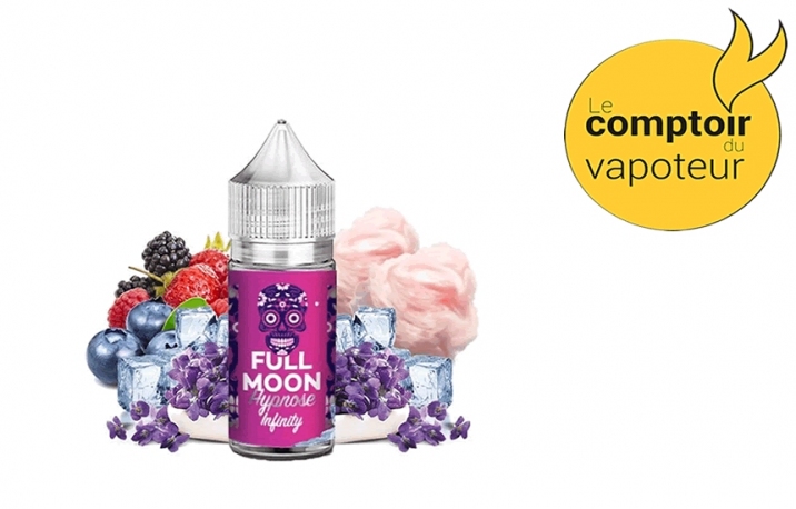 Concentré Hypnose Infinity - Barbe à papa - Violette - Myrtille - Fruits rouges - Gingembre - Frais - 30ml - Full Moon - le comp