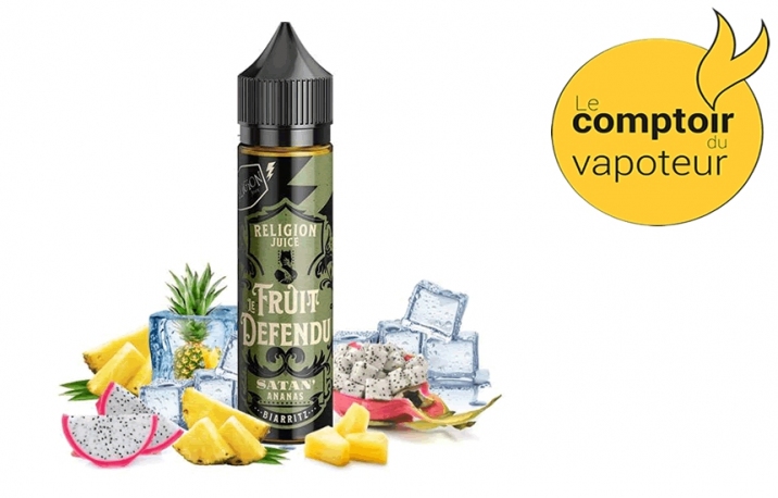 Satan'Ananas - Fruits du dragon - Ananas - Frais - 30/70 - 50ml - Religion Juice - le comptoir du vapoteur