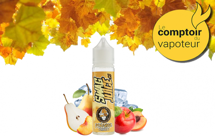 Pinchee - Pomme - Poire - Pêche - Abricot - Frais - 50/50 - 50ml - Swag Juice - le comptoir du vapoteur