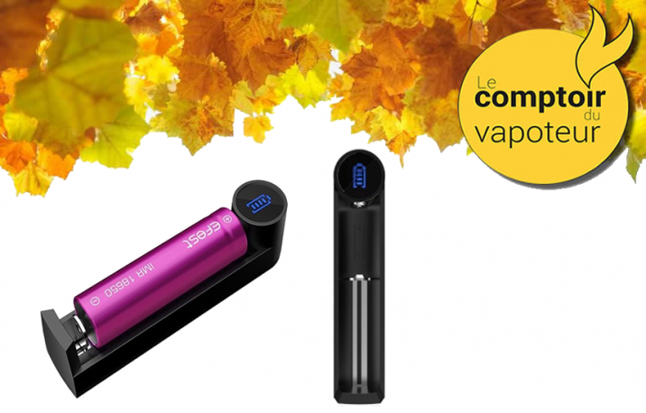 Chargeur Slim K1 - Efest - le comptoir du vapoteur