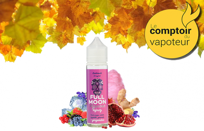 Hypnose Infinity - Fruits rouges - Violette - Myrtille - Grenade - Gingembre - Frais - 40/60 - 50ml - Full Moon - le comptoir du