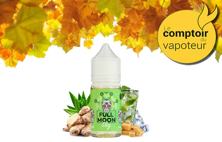 Concentré Sky - Mojito - Rhum - Menthe - Gingembre - Frais - 30ml - Full Moon - le comptoir du vapoteur